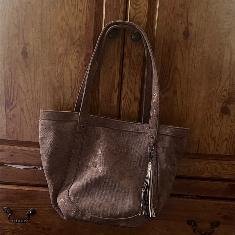 HOBO Brown Tote Bag with Tassel